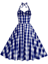 Load image into Gallery viewer, Pink And White Barbie Same Style Plaid Halter Classis Style 1950S Vintage Dress