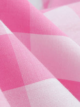 Load image into Gallery viewer, Pink And White Plaid Halter Classis Style 1950S Vintage Dress Set