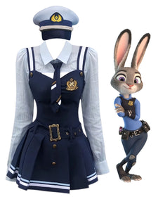 2PS Vintage Navy Dress and Hat Set Inspired by Zootopia‘s Judy Hopps