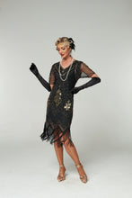 Load image into Gallery viewer, V Neck Sequined Beaded Tassels 1920S Gatsby Dress