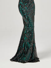 Load image into Gallery viewer, Gold 1920S Sequined Fringe Flapper Maxi Dress