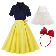 Load image into Gallery viewer, Snow White Style Inspired Cotton 1950S Vintage Dress Set