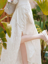 Load image into Gallery viewer, 1950S White V Neck Lace Long Sleeve Swing Dress