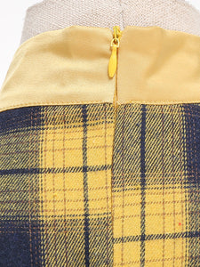 Yellow Plaid Vintage Dress With Pockets Inspired by Clueless Cher Horowitz