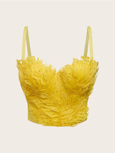 Load image into Gallery viewer, Feather Crystal Rhinestone Corset Top