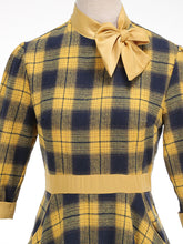 Load image into Gallery viewer, Yellow Plaid Vintage Dress With Pockets Inspired by Clueless Cher Horowitz