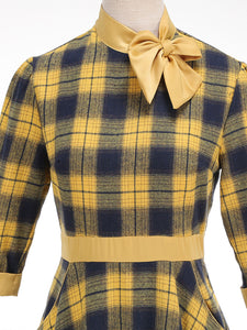 Yellow Plaid Vintage Dress With Pockets Inspired by Clueless Cher Horowitz