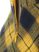 Load image into Gallery viewer, Off the Shoulder 1950s Plaid Vintage Swing Dress