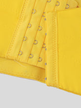 Load image into Gallery viewer, Yellow Rhinestone Flower Corset Top Vintage Style Strappy Bustier