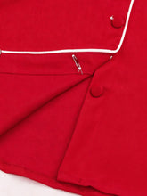 Load image into Gallery viewer, 1950S Red Button High Waist Swing Vintage Skirt