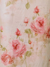 Load image into Gallery viewer, 1970S Pink V Neck Floral Print Long Sleeve Fishtail Maxi Dress