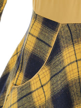 Load image into Gallery viewer, Yellow Plaid Vintage Dress With Pockets Inspired by Clueless Cher Horowitz