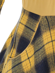 Yellow Plaid Vintage Dress With Pockets Inspired by Clueless Cher Horowitz