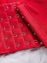 Load image into Gallery viewer, Vintage Style Christmas Faux Fur Trim Corset