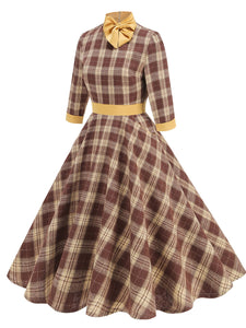 Yellow Plaid Vintage Dress With Pockets Inspired by Clueless Cher Horowitz