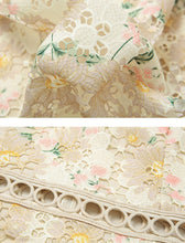 Load image into Gallery viewer, Pink Floral Embroidery Hollow Lace 1960S Vintage Dress