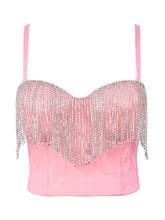 Load image into Gallery viewer, Vintage Fringed Bead Embellished Strapless Top