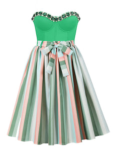 The Marvelous Mrs.Maisel Costume Dress Stripe Vintage Dress Set