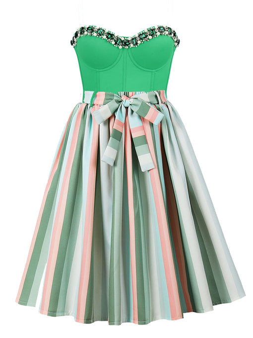 The Marvelous Mrs.Maisel Costume Dress Stripe Vintage Dress Set