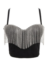 Load image into Gallery viewer, Vintage Fringed Bead Embellished Strapless Top