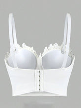 Load image into Gallery viewer, Feather Crystal Rhinestone Corset Top