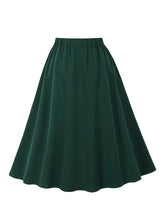 Load image into Gallery viewer, 1950S Red Button High Waist Swing Vintage Skirt