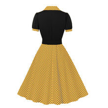 Load image into Gallery viewer, Green Polka Dots 1950S Vintage Swing Dress