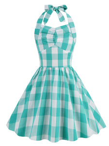 Kids Little Girls' Dress Brabie Plaid Halter 1950S Dress