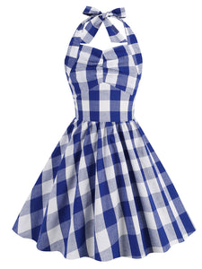 Kids Little Girls' Dress Brabie Plaid Halter 1950S Dress