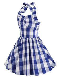 Kids Little Girls' Dress Brabie Plaid Halter 1950S Dress