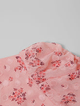 Load image into Gallery viewer, Pink V Neck Floral Print 1940S Mermaid Chiffon Dress