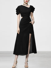 Load image into Gallery viewer, 1960S Asymmetric Neck Waist Cutout Slit Party Sexy Dress