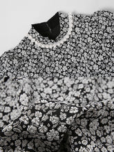 Load image into Gallery viewer, Black Jacquard Vintage Style Mini Cheongsam Dress