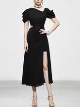 Load image into Gallery viewer, 1960S Asymmetric Neck Waist Cutout Slit Party Sexy Dress
