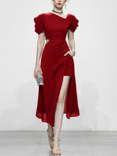 Load image into Gallery viewer, 1960S Asymmetric Neck Waist Cutout Slit Party Sexy Dress