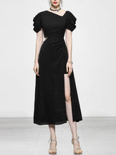 Load image into Gallery viewer, 1960S Asymmetric Neck Waist Cutout Slit Party Sexy Dress
