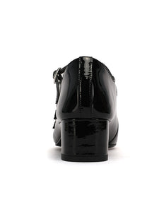 Women's Chunky Heel Mary Jane Square Toe Leather Vintage Shoes