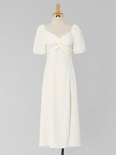 Load image into Gallery viewer, Puff Sleeve Cross Audrey Hepburn Dress SpiltVintage 1950S Dress