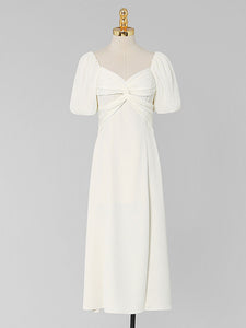 Puff Sleeve Cross Audrey Hepburn Dress SpiltVintage 1950S Dress