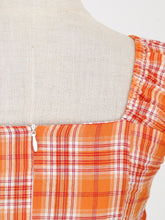 Load image into Gallery viewer, Green Plaid Sleeveless 1950S Vinatge Cotton Dress
