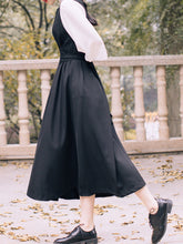 Load image into Gallery viewer, 2PS White Cotton Shirt Top And Black 1950S Vintage Dresss Suit
