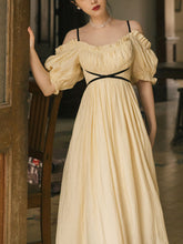 Load image into Gallery viewer, Yellow Off Shoulder Gentle And Soft Vintage Party Dress
