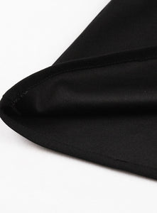 Black Crew Neck Semi-Sheer 1950S Vintage Dress