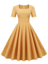 Load image into Gallery viewer, Stripe Square Collar 1950S Dress With Pockets