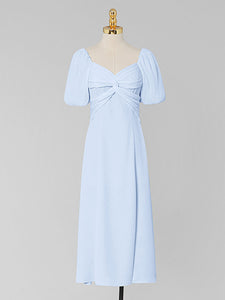 Puff Sleeve Cross Audrey Hepburn Dress SpiltVintage 1950S Dress