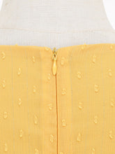 Load image into Gallery viewer, Yellow Bow Collar Semi-Sheer Swing 1950S Dress