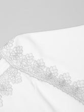 Load image into Gallery viewer, White Lace Short Sleeve Cape High Waist Fishtail Dress