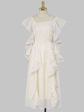 Load image into Gallery viewer, Apricot Ruffled PearlFairy Dress Light Luxury 1950S dress