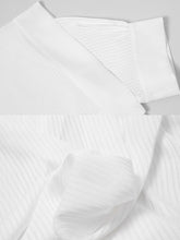 Load image into Gallery viewer, 2PS Casual White Shirt And White Wide Leg Pants Ninth Pants Pants Set