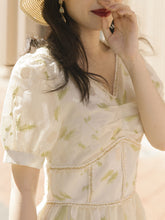 Load image into Gallery viewer, Sweet Apricot Leaf Embroidered Princess Corset Vintage Dress